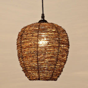 Modern Bamboo Weaving 1-Light Pendant Light