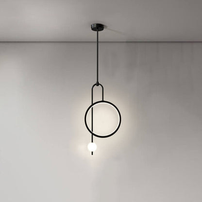 European Minimalist Light Luxury Circular Hardware Acrylic LED Chandelier