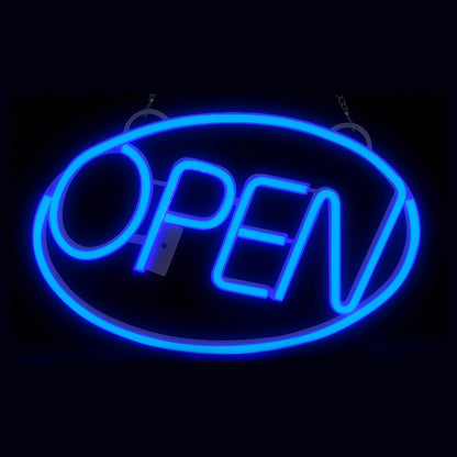 Modern Art Deco Waterproof PS OPEN LED Outdoor Hanging Neon Wall Sconce Lamp For Dining Room