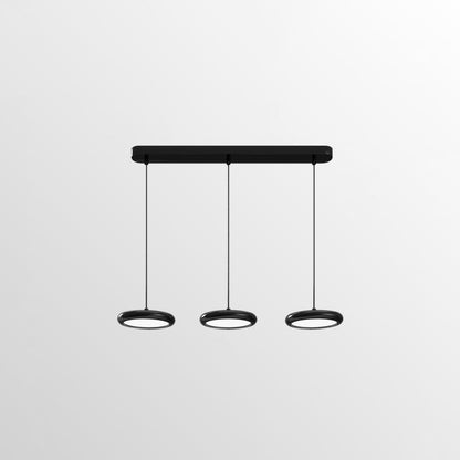 Modern Minimalist Stainless Steel Aluminum Disc Shade LED Island Light Chandelier For Living Room
