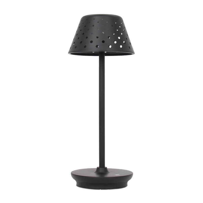 Modern Minimalist Perforated Wrought Iron USB Power-on LED Table Lamp
