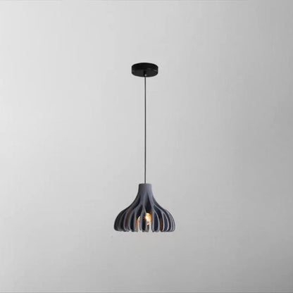 Contemporary Nordic Macaron Coral Resin Shade 1-Light Pendant Light For Dining Room