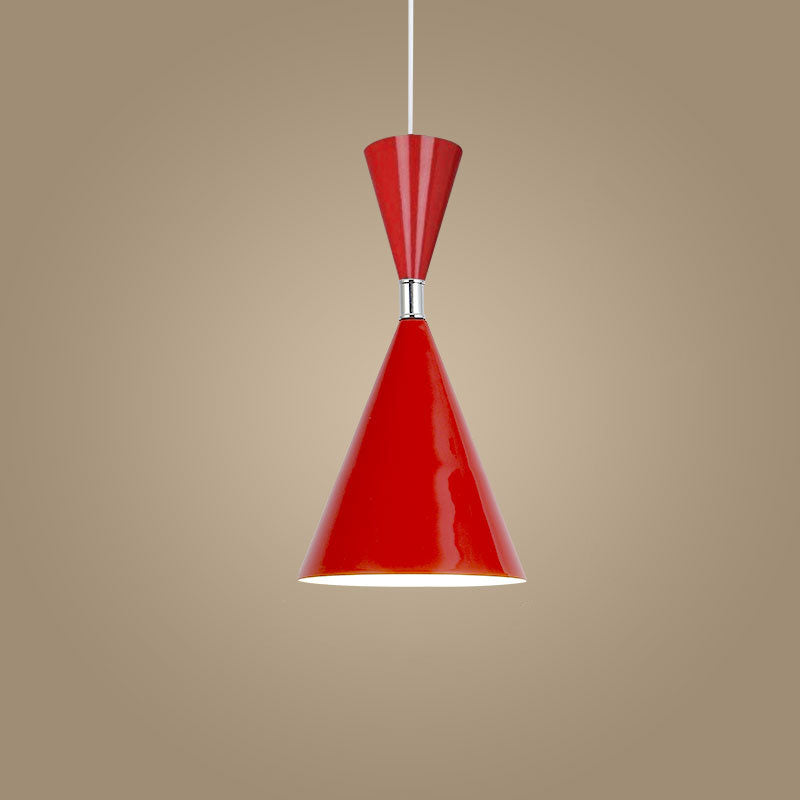 Nordic Minimalist Cone Solid Color Iron Aluminum 1-Light Pendant Light