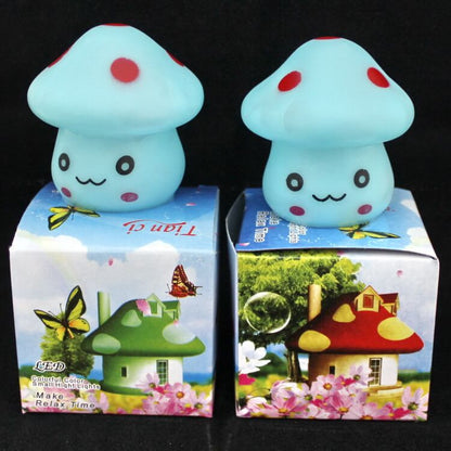 Creative Seven Color Emoji Mushroom LED Night Light Table Lamp