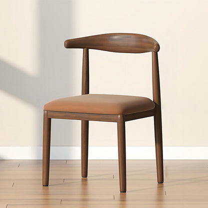 Modern Simplicity Microfiber Leather Fabric Carbon Steel Sponge Emulsion Square Dining Chair Backrest For Dining Room