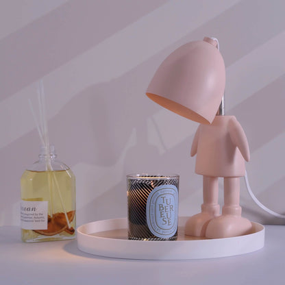 Creative Resin Robot Design LED Night Light Melting Wax Table Lamp