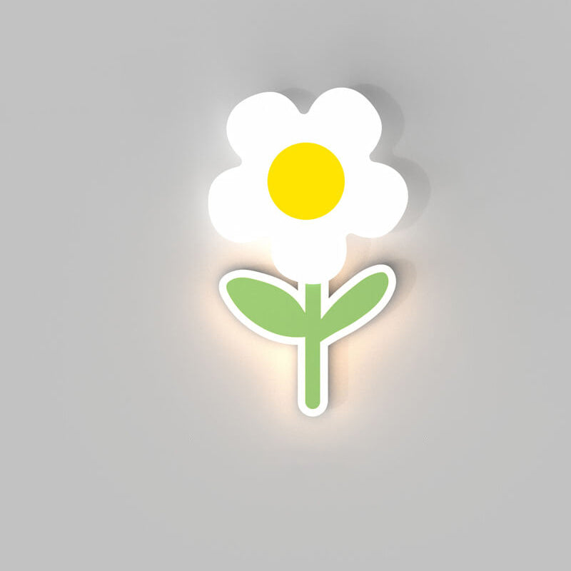 مصباح حائط LED بتصميم دوار الشمس من الأكريليك بتصميم عصري بسيط من الحديد 