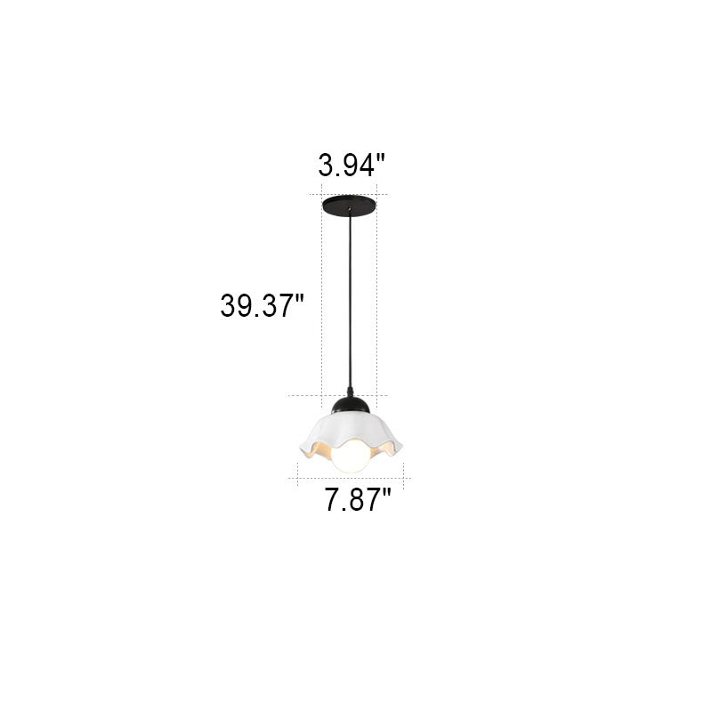 مصباح معلق سيراميكي من Nordic Rustic Hardware بإضاءة 1/3 