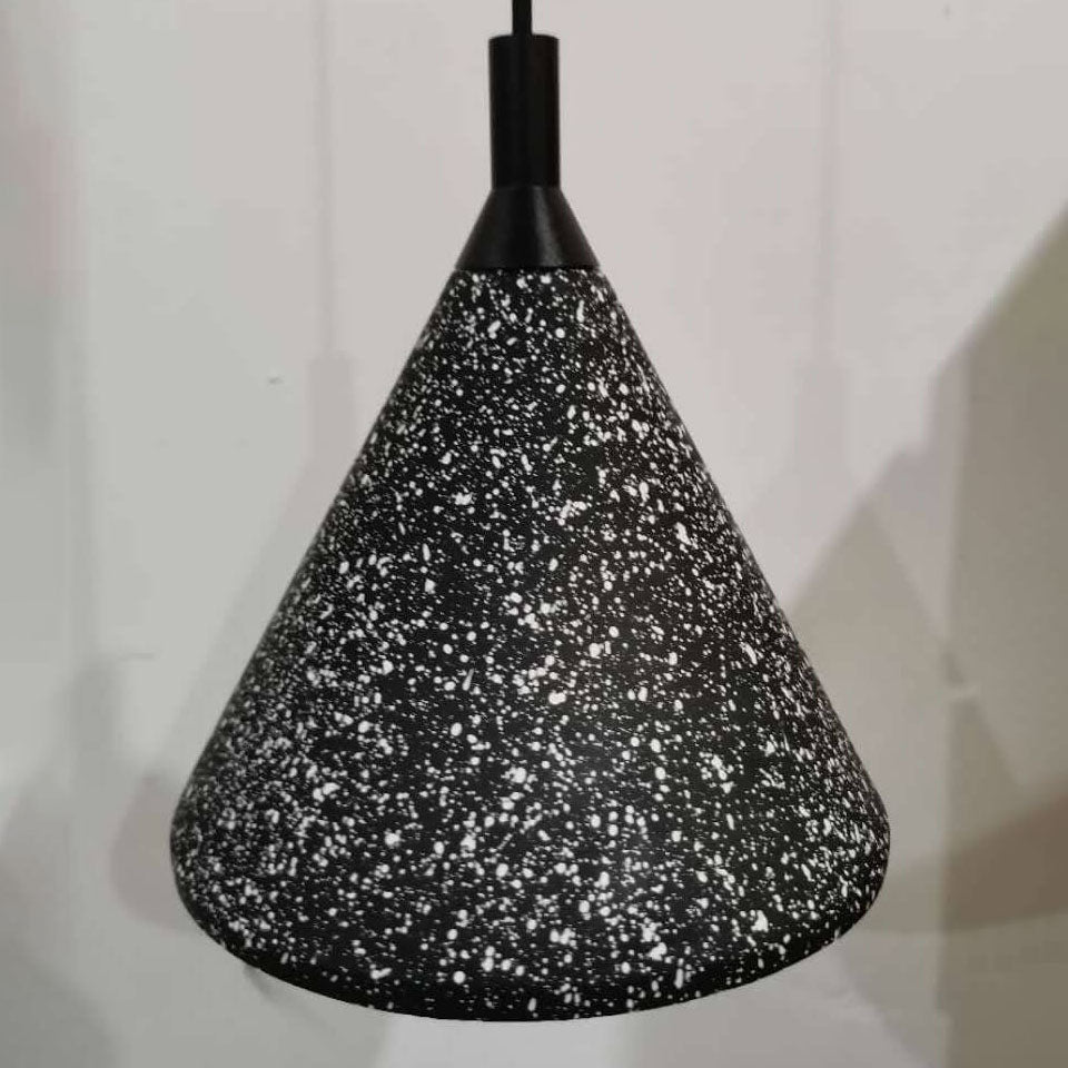 Modern Simplicity Conical Terrazzo 1-Light Pendant Light For Dining Room