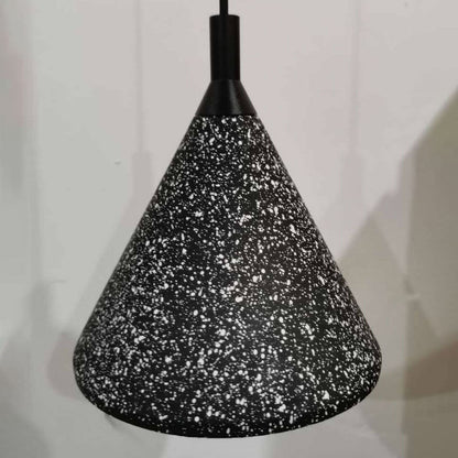 Modern Simplicity Conical Terrazzo 1-Light Pendant Light For Dining Room