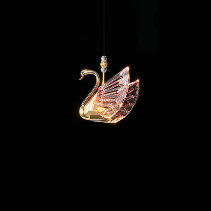 Modern Luxury Acrylic Swan Shape LED Pendant Light