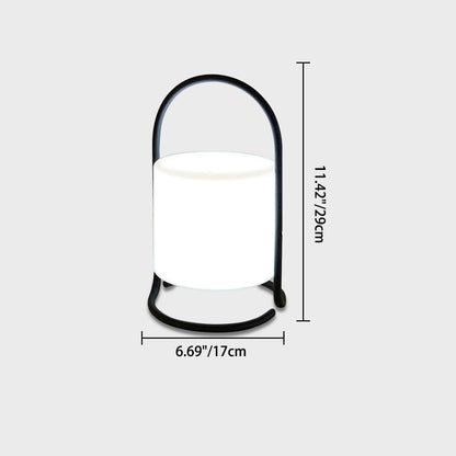Contemporary Nordic Metal PE Ball Egg Cube Cylinder LED Hanging Rechargeable Table Lamp For Bedside