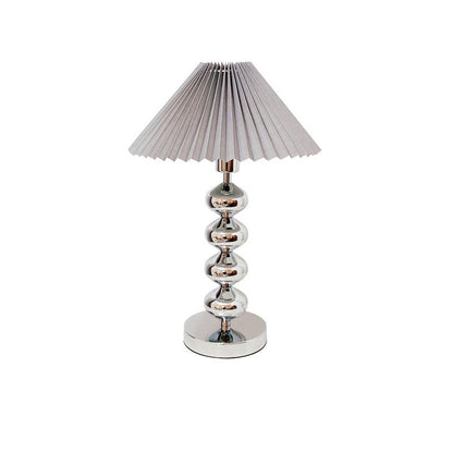 Modern Light Luxury Simple Wrought Iron Pleats 1-Light Table Lamp