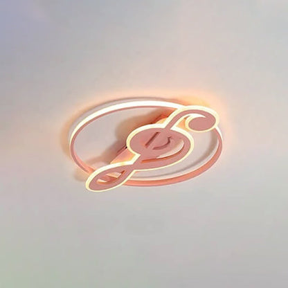 Nordic Creative Music Notes Design LED Flush Mount Ceiling Light