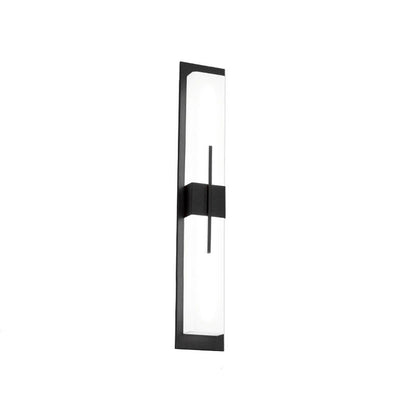 Outdoor Minimalist Rectangular Stainless Steel Acrylic LED Waterproof Wall Sconce Lamp