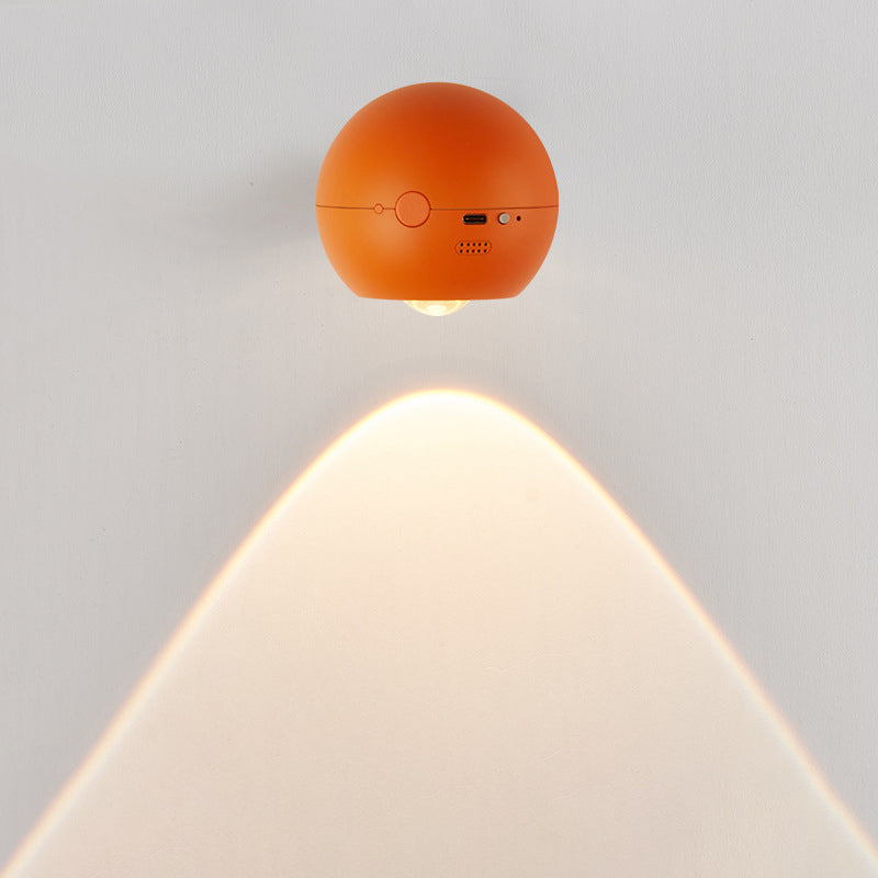 Modern Minimalist Orb USB ABS LED Wall Sconce Lamp For Bedroom