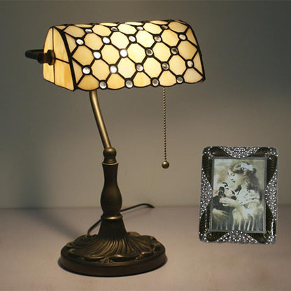 Vintage Creative Glass 1-Light Zipper Switch Table Lamp