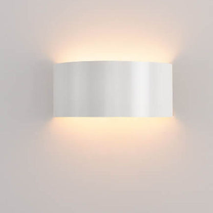 Minimalist Solid Color Iron Half-circle LED Wall Sconce Lamp