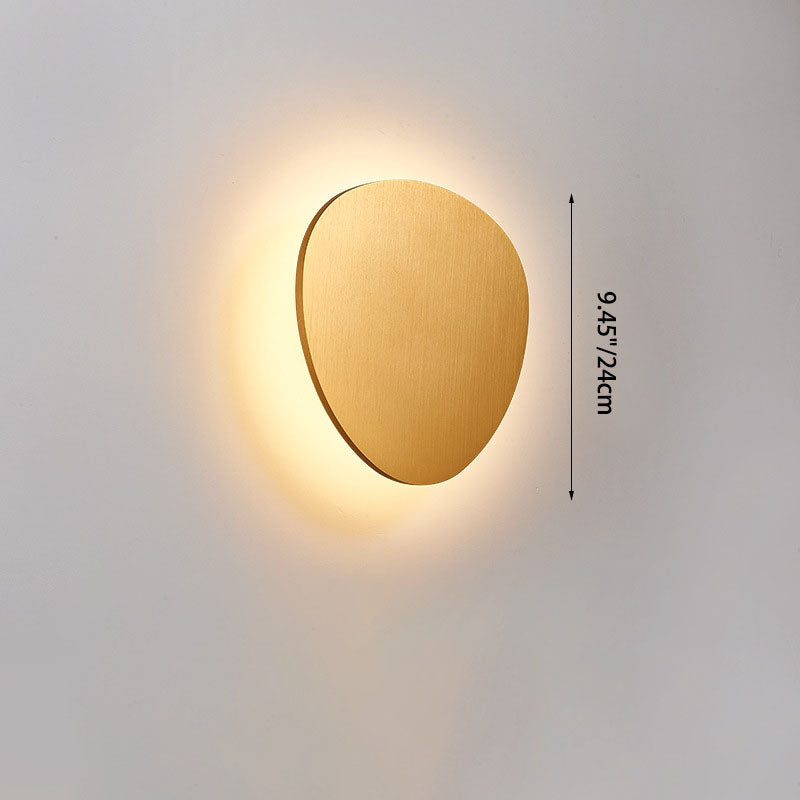 Contemporary Scandinavian Triangle Round Aluminum Acrylic LED Wall Sconce Lamp For Bedroom
