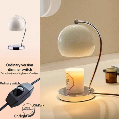 Contemporary Scandinavian Iron Stainless Steel Round Ball 1-Light Melting Wax Table Lamp For Bedroom