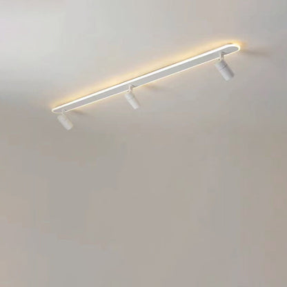 Modern Minimalist Acrylic Long Spotlight Track Light LED Flush Mount Ceiling Light For Living Room