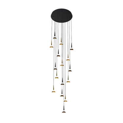 Modern Minimalist Flat Villa Aluminum Acrylic LED Island Light Chandelier For Dining Room