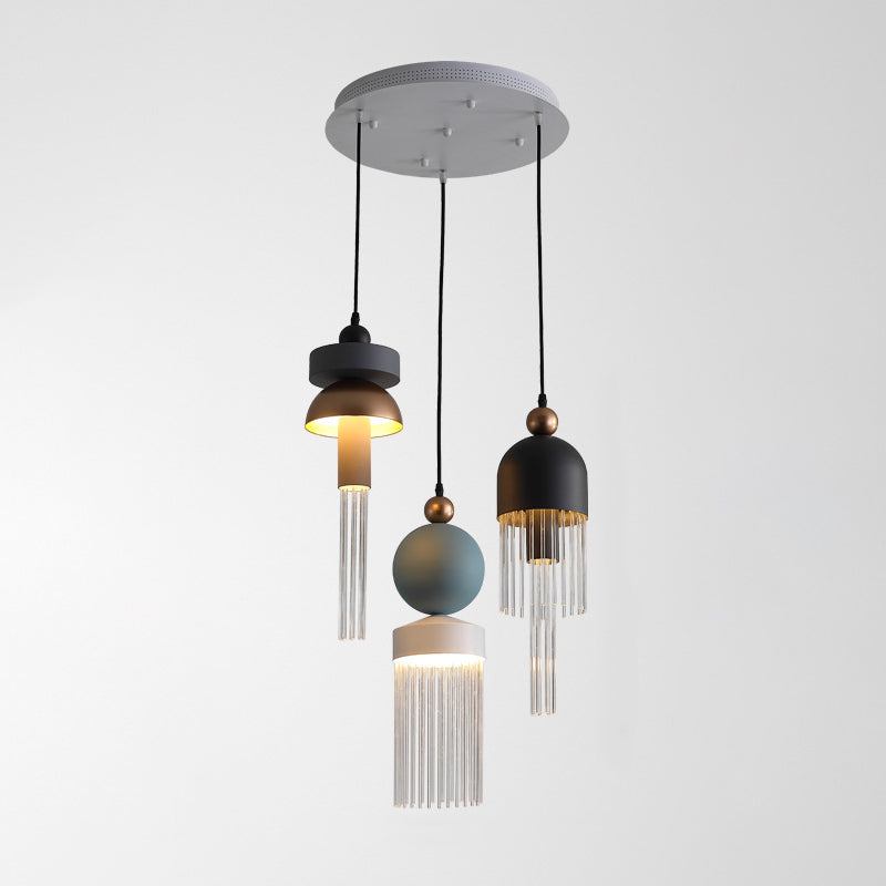 ثريا LED من الألومنيوم بتصميم عصري إبداعي غير منتظم لغرفة المعيشة 