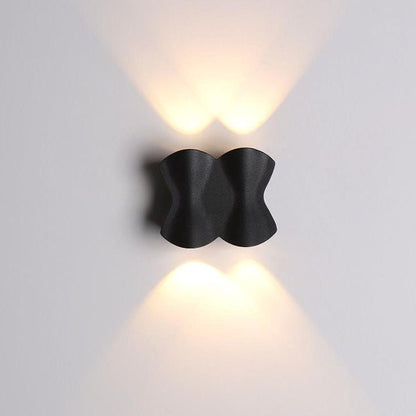 Modern Simplicity Rectangle Wave Aluminum LED Outdoor Wall Sconce Lamp For Outdoor Patio
