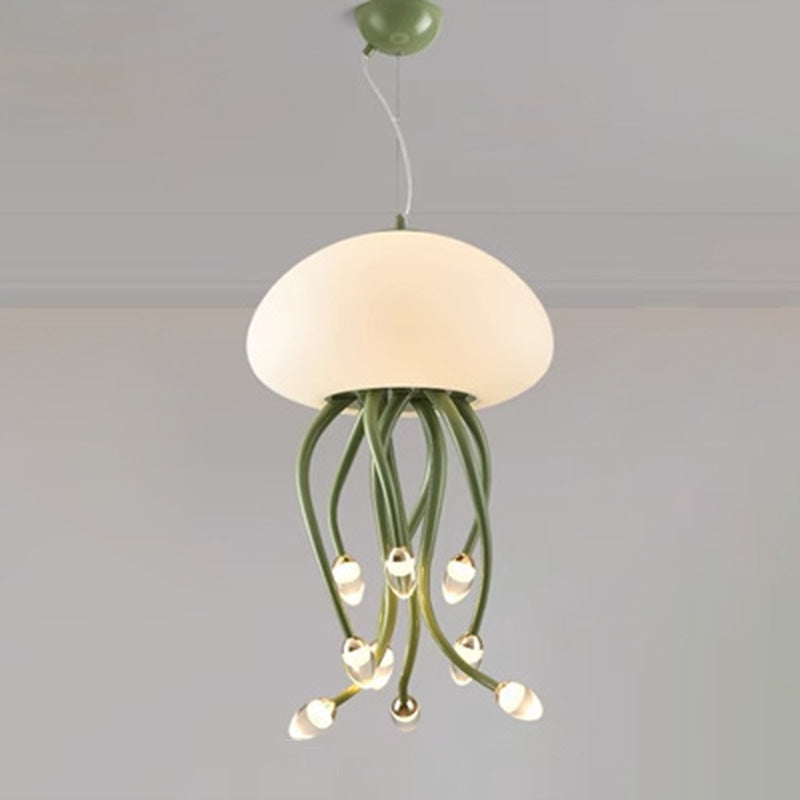 ثريات LED حديدية أكريليكية معاصرة على شكل قنديل البحر لغرفة النوم 