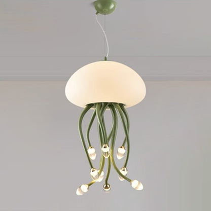 ثريات LED حديدية أكريليكية معاصرة على شكل قنديل البحر لغرفة النوم 