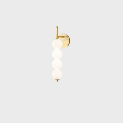 مصباح حائط LED فاخر من Nordic Light مصنوع من زجاج اللؤلؤ 