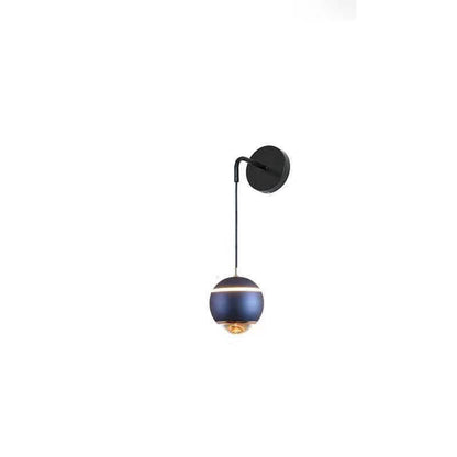 Modern Minimalist Round Ball Aluminum Glass LED Wall Sconce Lamp For Bedroom