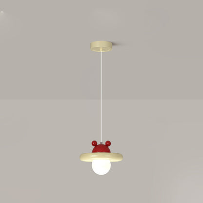 Modern Minimalist Round Sphere Iron Metal Glass 1-Light Pendant Light For Bedroom