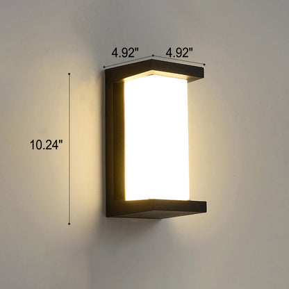 مصباح حائط LED خارجي مقاوم للماء من الألومنيوم بتصميم هندسي إبداعي حديث 