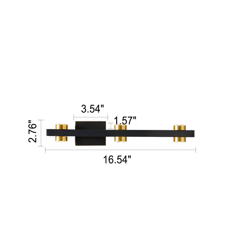 Modern Retro All Copper LED Vanity Light Wall Sconce Lamp