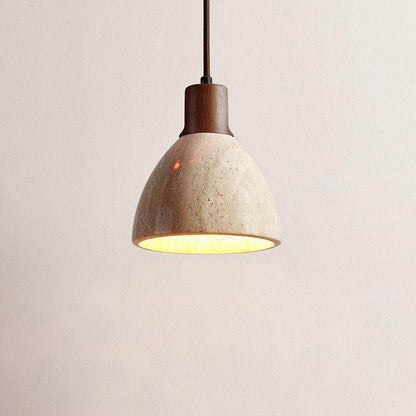 Traditional Japanese Wood Round Mouth 1/3-Light Chandelier For Dining Room