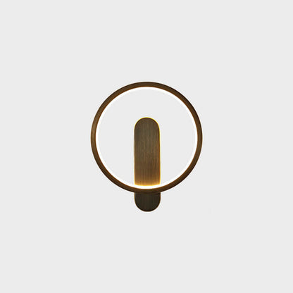 مصباح حائط LED دائري صناعي مصنوع بالكامل من النحاس 