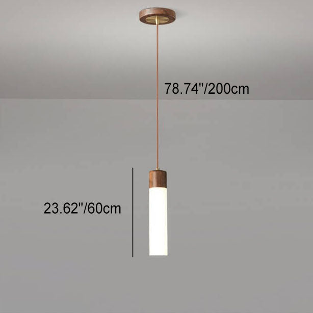 Modern Creative Personality Solid Wood LED Pendant Light