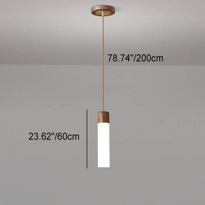 Modern Creative Personality Solid Wood LED Pendant Light