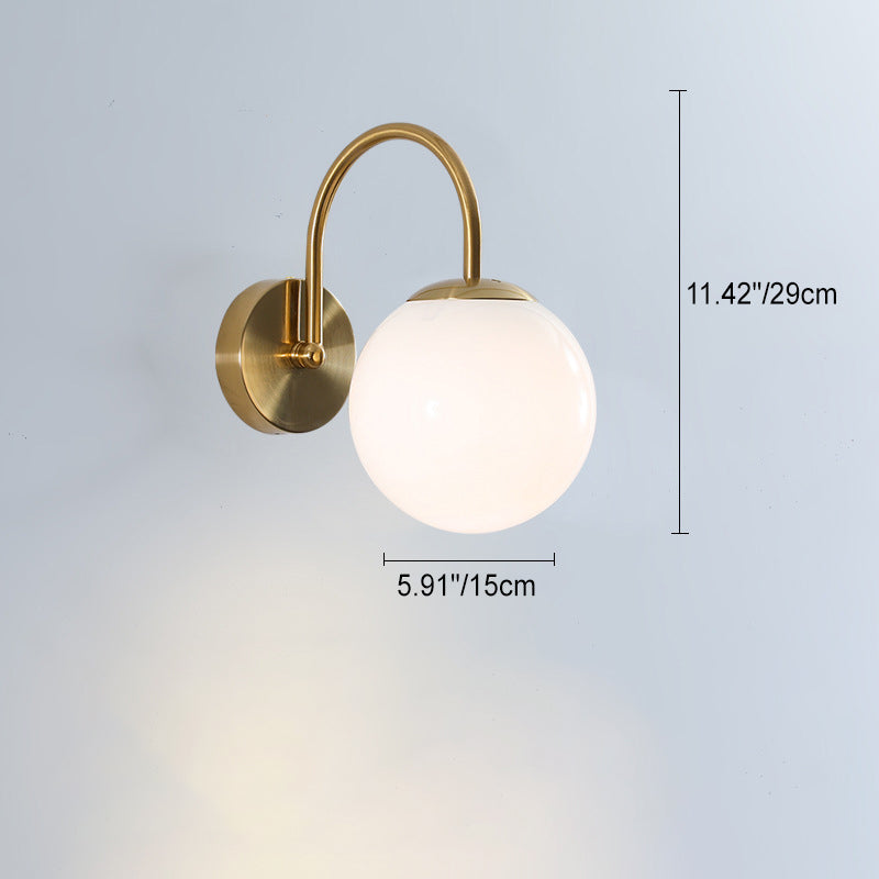 Traditional French Iron Ceramic Ball Ribbed Flower Bud 1-Light Wall Sconce Lamp For Bedside