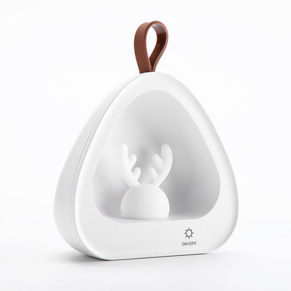 Creative Cute Deer Silicone USB Charging Portable LED Night Light Table Lamp