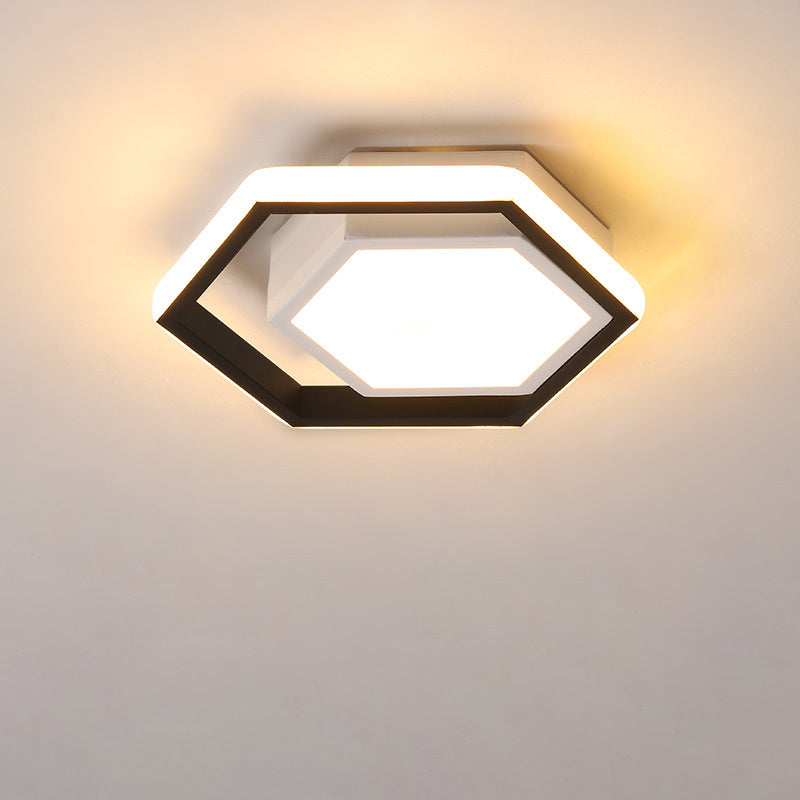 مصباح سقف LED بتصميم هندسي سداسي الشكل بتصميم حديث وبسيط 