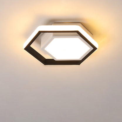 مصباح سقف LED بتصميم هندسي سداسي الشكل بتصميم حديث وبسيط 
