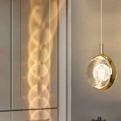 مصباح LED معلق متعدد الأنماط على شكل كرة بلورية ثلاثية الأبعاد إبداعي 