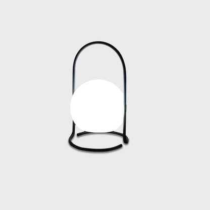 Contemporary Nordic Metal PE Ball Egg Cube Cylinder LED Hanging Rechargeable Table Lamp For Bedside