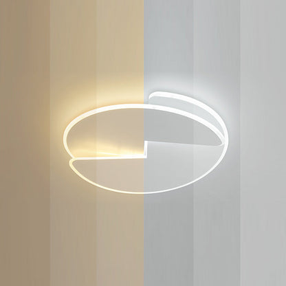 Modern Minimalist Round Acrylic Iron Shade LED Flush Mount Ceiling Light For Bedroom