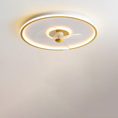 Modern Acrylic Round Minimalistic LED Flush Mount Fan Light