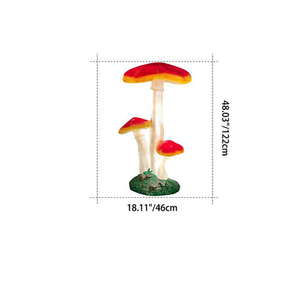 Modern Art Deco Solar Waterproof Mushroom Resin Glass Fibre LED Landscape Lighting Outdoor Light For Garden