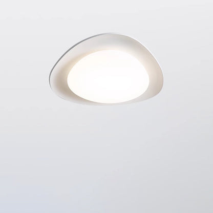 モダンでミニマリストな石畳楕円形樹脂PE LEDフラッシュマウントシーリングライト（寝室用） 