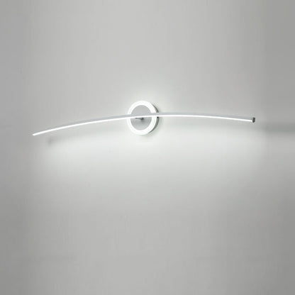 Modern Minimalist Curved Line LED Mirror Front Light Wall Sconce Lamp